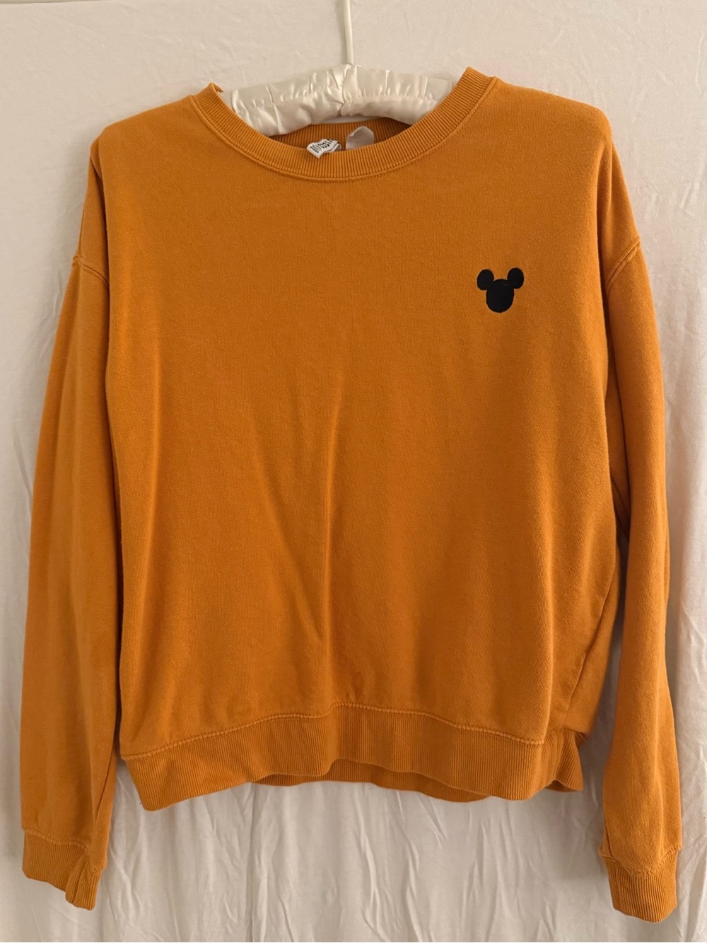 H&M Divided Golden Orange Crewneck Sweatshirt with Disney Patch